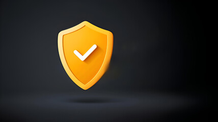 security shield on black