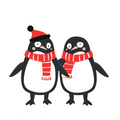 Penguins vector illustration