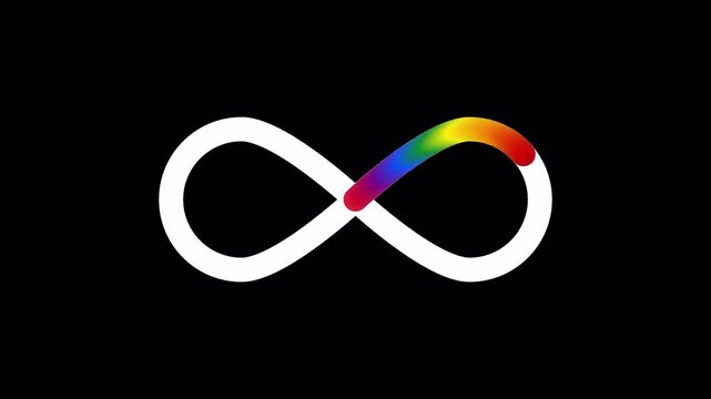 Colorful infinity loop animation video