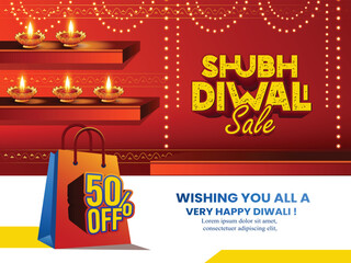 Diwali festival indian festival diwali sale poster