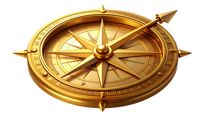 Luxurious Golden Compass Isolated on Black. Elegant Symbol of Direction, Guidance, Strategy, and Discovery for Business, Travel, and Success Concepts.