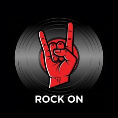 Rock On - A Bold Graphic Design for Music Lovers.