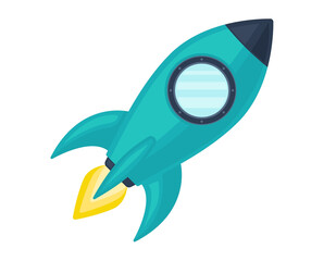 Fototapeta premium rocket isolated on white background