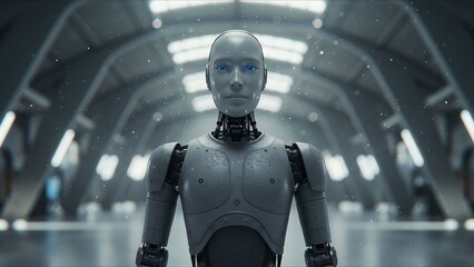 Robot in Futuristic Setting
