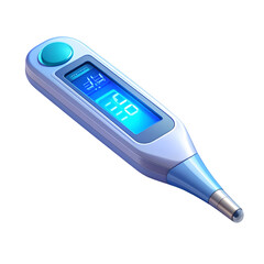 Digital Thermometer Displaying 40°C (High Fever) Isolated on Black Background - Health & Medical Concept