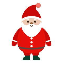 Cute cartoon santa claus character with a white background