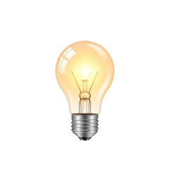 Obraz premium Minimal Light Bulb Idea Icon Isolated Object 