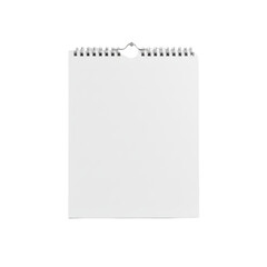 Blank Wall Calendar Mockup with Spiral Binding Ready for Customization on Transparent isolated