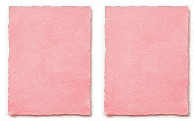 Fototapeta premium Two sheets of pale pink paper, slightly textured, laid flat