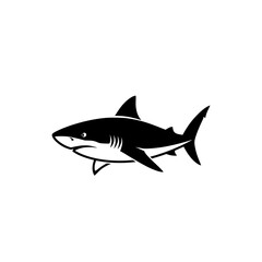 Fototapeta premium Silhouette illustration of a shark swimming