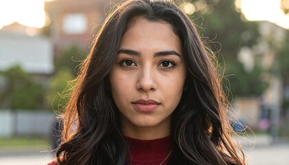 Woman's portrait with sunlight