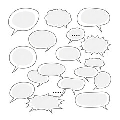 Fototapeta premium Conversation Speech Bubble on White Background 