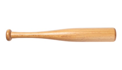 Wooden Baseball Bat Isolated on White Background 1.