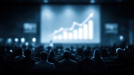 Audience at a business presentation in a conference hall