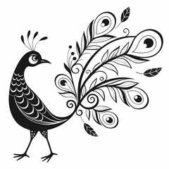 Obraz premium peacock feather vector