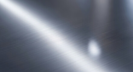 Brushed metal texture with diagonal light reflection