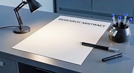 Research Abstract Print Mockup in a High Tech Research Facility Professional Document