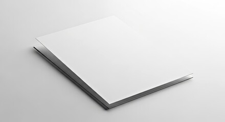 Sleek Blank Letterhead Mockup Elegant Negative Space Airy Lighting Modern Stationery