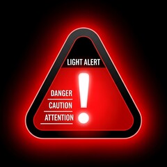 Red Alert Warning Sign - Danger, Caution, and Attention Indicator.