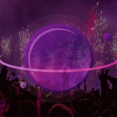 abstract purple background with glowing lights