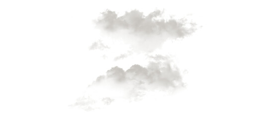 Two pixelated clouds floating against a black background space , transparent png
