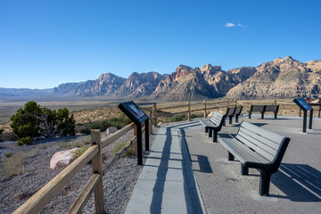 Obraz premium The visit to the Red Rock Canyon in Las Vegas NV.