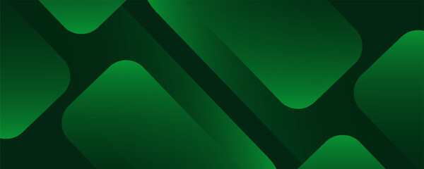 Minimal green geometric background. Modern shiny green gradient diagonal shapes design. Dynamic shapes. Elegant geometric. Suit for backdrop, poster, banner, brochure, website