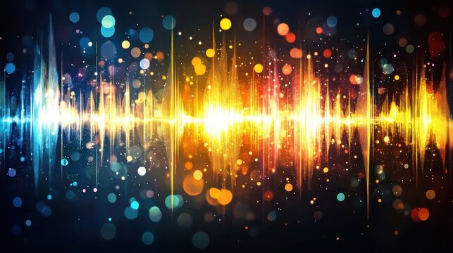 Abstract Visualization of Sound Waves with Bright Energy