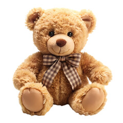 Obraz premium Cute Brown Teddy Bear isolated on transparent background