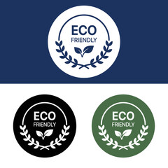 Eco friendly label design for sustainable products vector