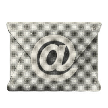 3d mail email message address halftone style