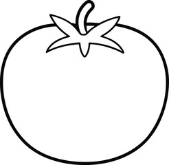  red tomato slice detailed texture on white .eps