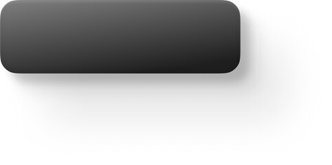 Neumorphic 3D Button in Dark Charcoal Black Gradient