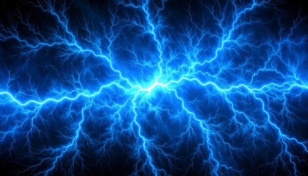 Spectacular abstract depiction of a powerful electric discharge