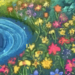 Various oil paintings, flowers, roses, peonies, moonlight scenery, chrysanthemums, butterflies, forests, lakes, villages, houses, grapes