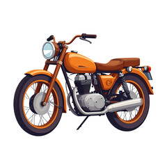 Fototapeta premium Vintage Motorcycle Icon Isolated on White Background