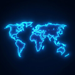 Glowing world map illustration