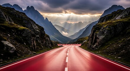 Mountain Road to the Light - A Journey Through Natures Majesty.