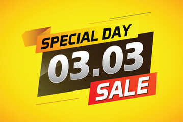 special day 03 03 word concept vector illustration with megaphone and 3d style, landing page, template, ui, web, mobile app, poster, banner, flyer, background, gift card, coupon, label, wallpaper
