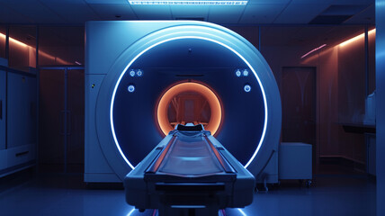 Modern CT scanner in a hospital room advanced medical imaging technology used for diagnostics and treatment planning