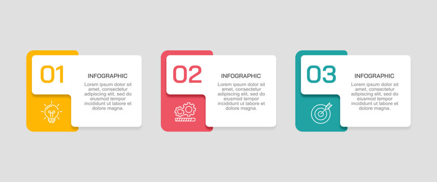 3 Options Business Infographic Template. Minimal Modern Presentation Layout with Three Key Concepts. Vector illustration.