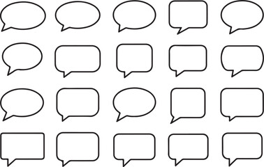Speech bubbles for communication, messaging, and social media design