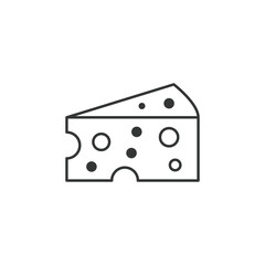 Cheese block illustration  A wedgeshaped block of cheese with holes