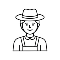Image of a man wearing a hat and overalls