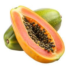Papaya isolated on transparent background