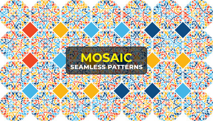 Vibrant Abstract Geometric Pattern Background in Trendy 90s Style Vector Design