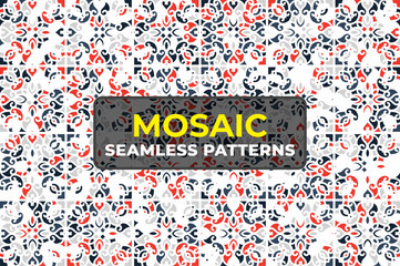 Retro 90s Style Seamless Background Collection with Colorful Pattern Design