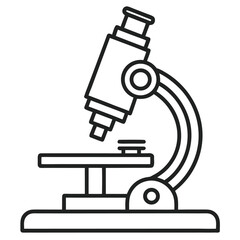 Microscope outline vector icon