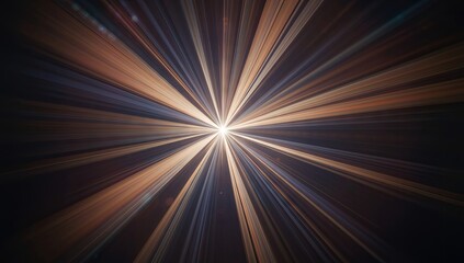 Intense, radial beams of light emanate from a bright center point, creating a dynamic visual effect.
