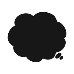 【Speech Bubble Icons】Black cloud thought bubble for comic and dramatic design / コミックやドラマチックな表現に使える黒いもくもく吹き出し素材